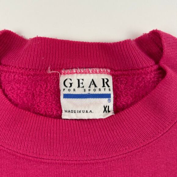 Vintage Oakland University OU Rochester MI 80s/90s Pink Crewneck Womens Size XL - Picture 6 of 8